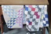 TWO PIECED QUILTS. One bowtie