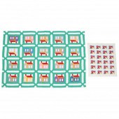 TWO PIECED QUILTS WITH HOUSE M