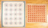 TWO PIECED QUILTS.Two pieced q