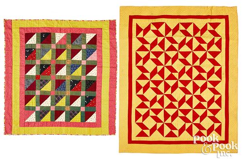 TWO PIECED YOUTH QUILTS, LATE