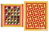 TWO PIECED YOUTH QUILTS, LATE