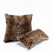 TWO PIECES, ANIMAL HIDE PILLOW