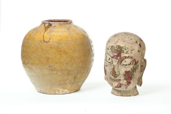 TWO PIECES.  Asian  early 20th