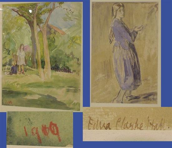 Two pieces by Edna Clarke Hall