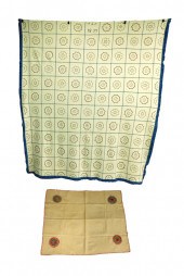 TWO PIECES: EMBROIDERED BLANKE
