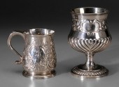 Two Pieces English Silver gobl