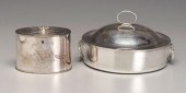 Two pieces English silver plat