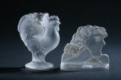 TWO PIECES FRENCH ART GLASS. I