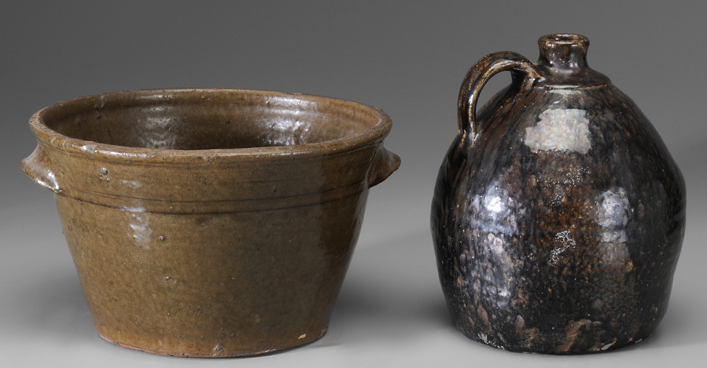 Two Pieces Georgia Pottery 19th