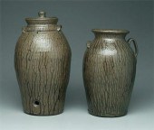 Two pieces Hewell stoneware, b
