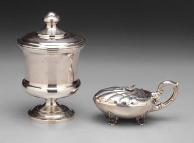 Two pieces Italian silver: