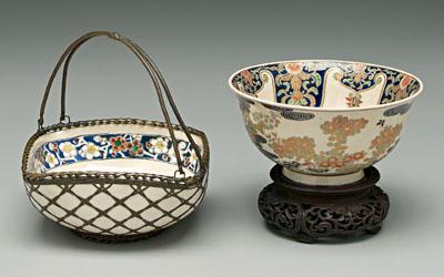 Two pieces Japanese satsuma:
