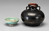 Two pieces Jugtown pottery: bl