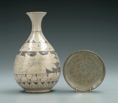 Two pieces Korean Punch'ong ware: