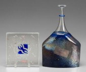 Two pieces Kosta Boda glass: h