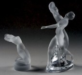 TWO PIECES LALIQUE CRYSTAL FEM