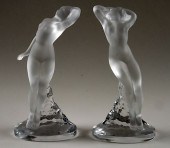 TWO PIECES LALIQUE CRYSTAL FEM