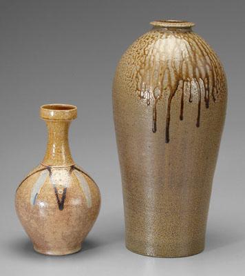 Two pieces Mark Hewitt stoneware