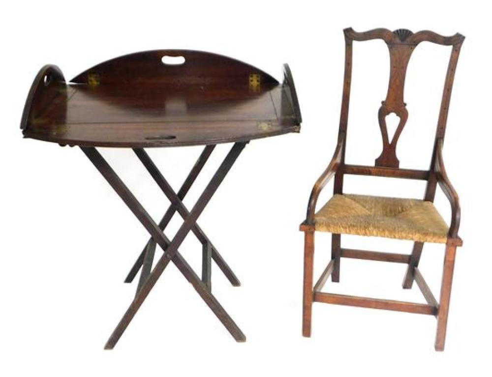 TWO PIECES OF AMERICAN FURNITURE: