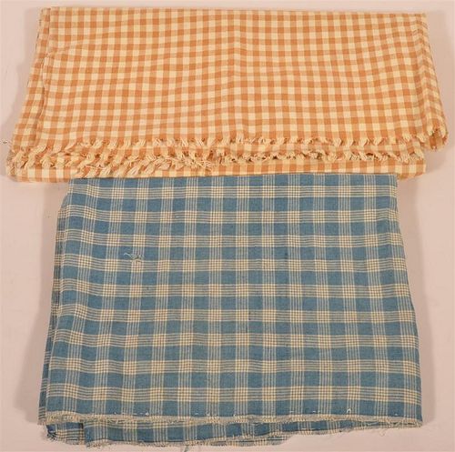 TWO PIECES OF ANTIQUE CHECKED
