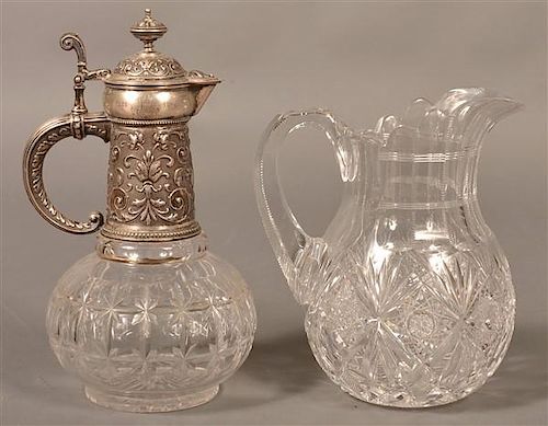 TWO PIECES OF ANTIQUE COLORLESS CUT