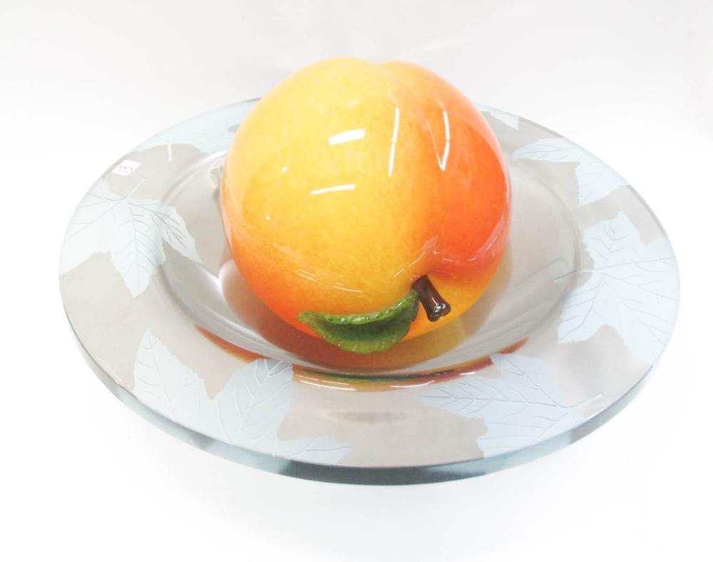 TWO PIECES OF ART GLASS: THE