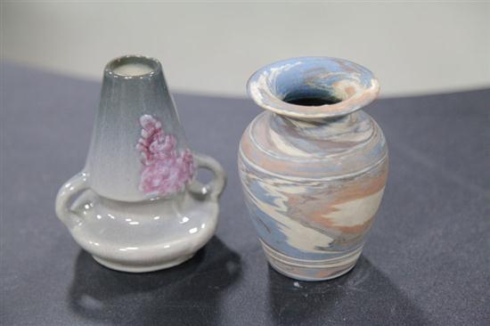 TWO PIECES OF ART POTTERY. A double