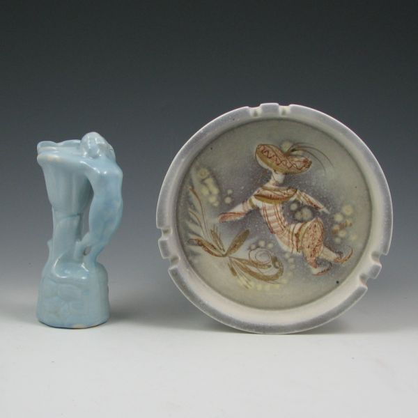 Two pieces of art pottery including