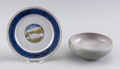 TWO PIECES OF ART POTTERY 20TH