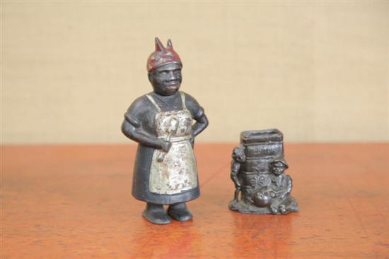 TWO PIECES OF BLACK MEMORABILIA.
