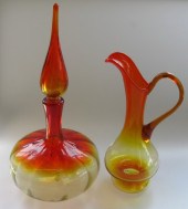 Two Pieces of Bohemian Glass,