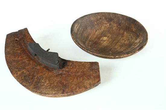TWO PIECES OF BURL.  American  19th