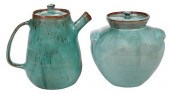 TWO PIECES OF COLE POTTERY(Sea