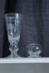 TWO PIECES OF COMMEMORATIVE GL