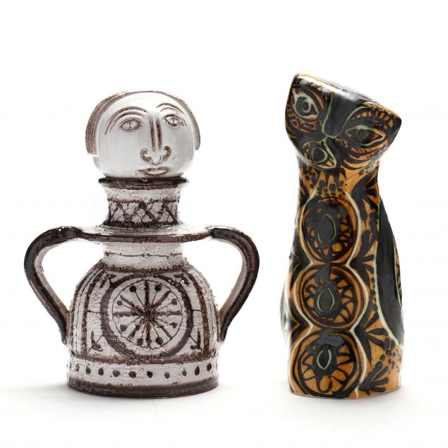 TWO PIECES OF FIGURAL MID-CENTURY