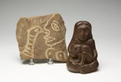 TWO PIECES OF FOLK ART. Americ