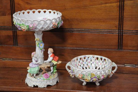 TWO PIECES OF GERMAN PORCELAIN. A