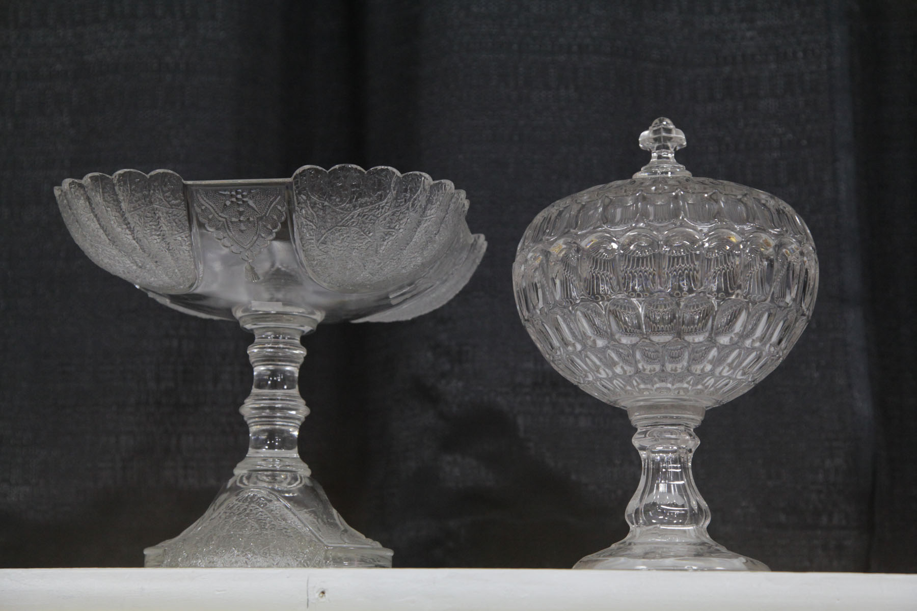 TWO PIECES OF GLASS.  American 