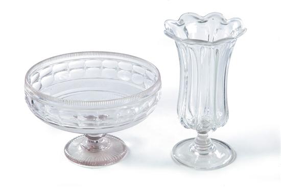 TWO PIECES OF GLASS.  American  mid