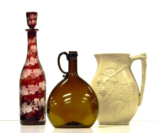 Two pieces of glassware and a