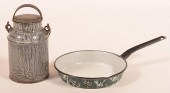 TWO PIECES OF GRANITE WARE.Two