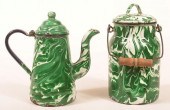 TWO PIECES OF GREEN LARGE SWIR