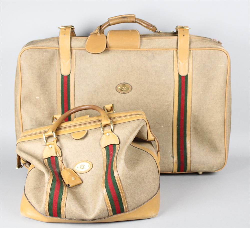 TWO PIECES OF GUCCI LUGGAGE