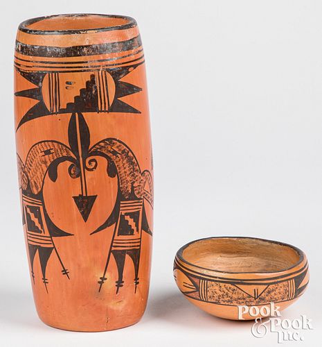 TWO PIECES OF HOPI PUEBLO INDIAN