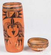 TWO PIECES OF HOPI PUEBLO INDI