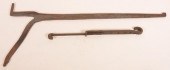 TWO PIECES OF IRON HEARTH EQUI