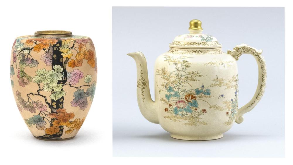 TWO PIECES OF JAPANESE SATSUMATWO