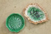 TWO PIECES OF MAJOLICA. Includ
