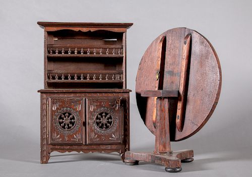 TWO PIECES OF MINIATURE ANTIQUE