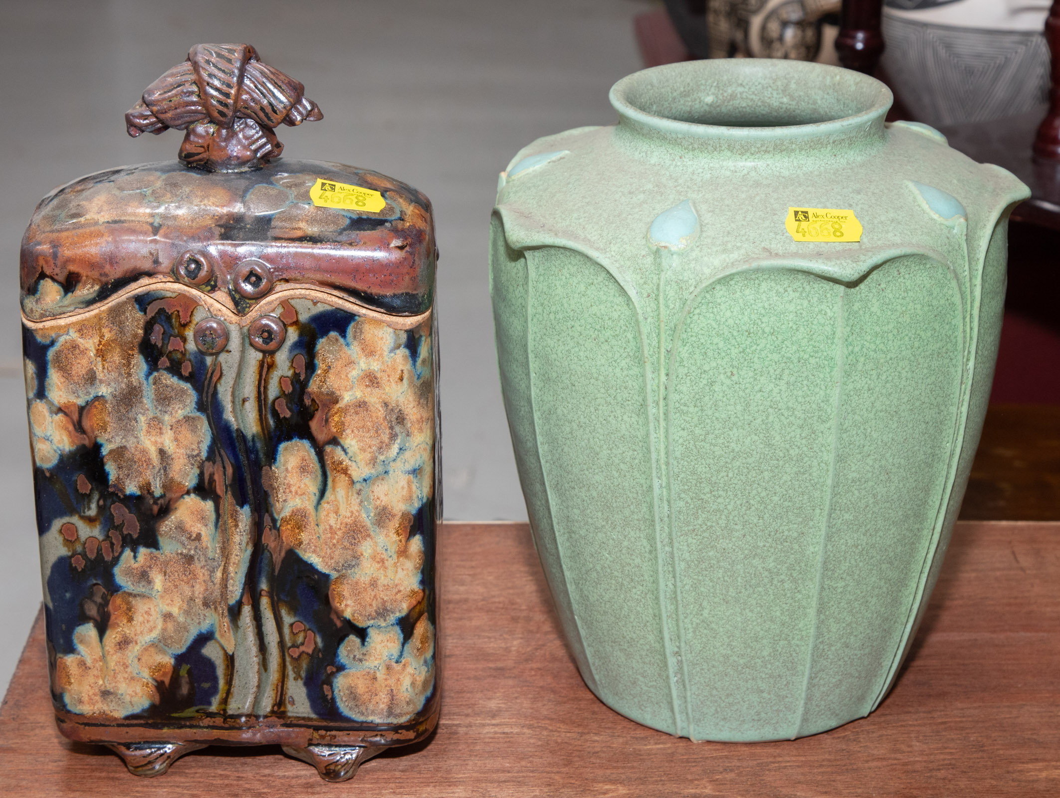 TWO PIECES OF MODERN ART POTTERY